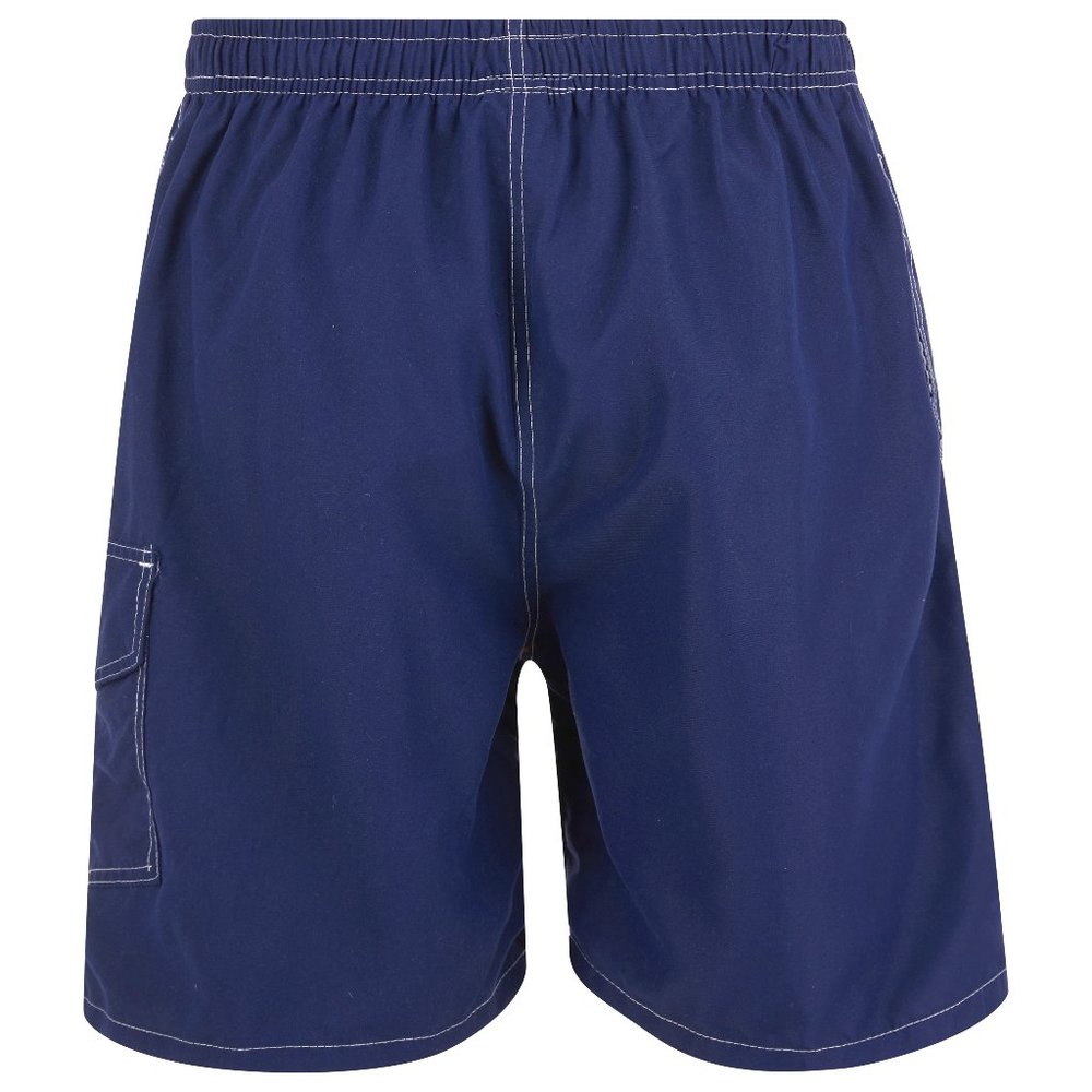 Men Swim Shorts, Swimming Trunks, 3 Pocket Cargo Swimwear, Navy - Picture 3 of 8